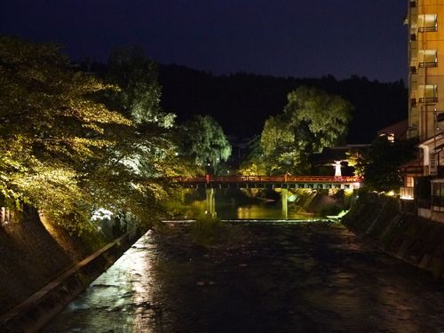夏の飛騨高山　中橋ライトアップ！
