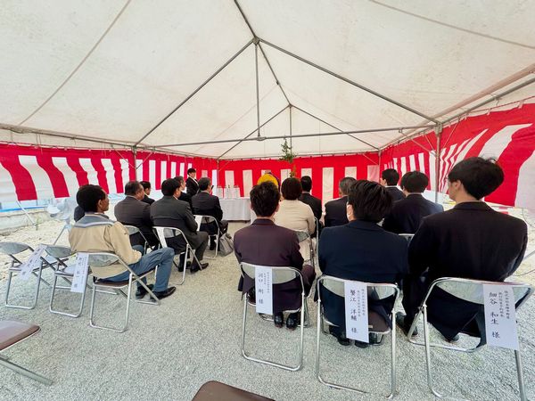 本日、新旅館の地鎮祭を執り行いました